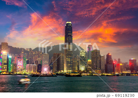 Victoria Harbour in Hong Kong 69119230