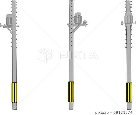 柱上変圧器の電柱イラスト素材のイラスト素材