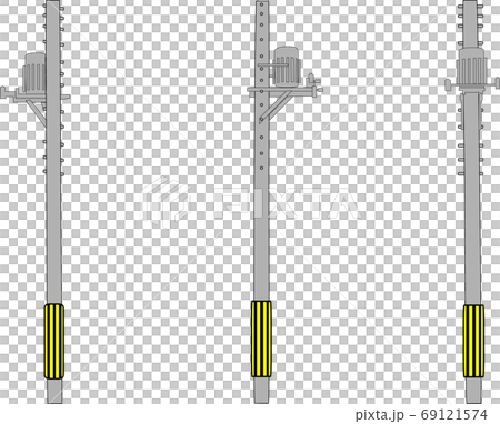 柱上変圧器の電柱イラスト素材のイラスト素材