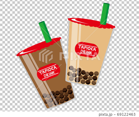 Vector illustration of tapioca drink tapioca milk tea Vector illustration of tapioca drink tapioca milk tea 69122463