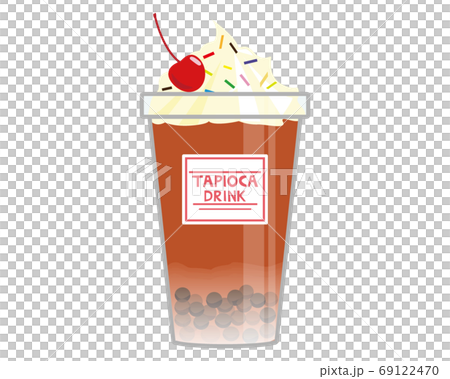 Vector illustration of tapioca drink tapioca milk tea 69122470