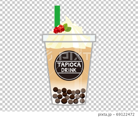 タピオカドリンクのベクターイラスト タピオカミルクティー タピオカドリンクのベクターイラスト タピオカミルクティー 69122472