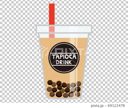 Vector illustration of tapioca drink tapioca milk tea Vector illustration of tapioca drink tapioca milk tea 69122476