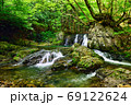 新緑の明神の滝 69122624