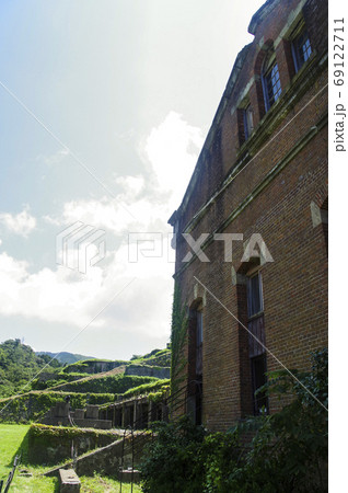 レンガ造りの発電所跡と北沢浮遊選鉱場 69122711