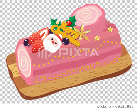 クリスマスのピンクのブッシュドノエル クリスマスのピンクのブッシュドノエル 69123955