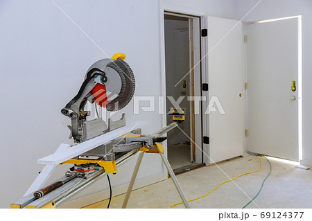 Circular saw cutting wooden molding blade with Circular saw cutting wooden molding blade with 69124377