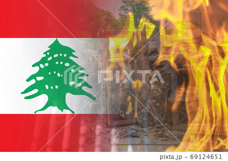 Tragedy in Beirut, Lebanon destroyed house Tragedy in Beirut, Lebanon destroyed house 69124651