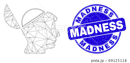 Blue Grunge Madness Seal and Web Mesh Open Mind Blue Grunge Madness Seal and Web Mesh Open Mind 69125118