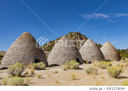 Sunny exterior view of the huge oven of Ward Charcoal Ovens Stat 69125694