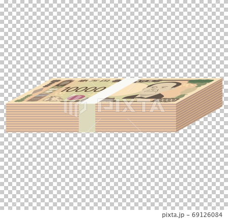Illustration of a new bundle of 10,000 yen bills Illustration of a new bundle of 10,000 yen bills 69126084