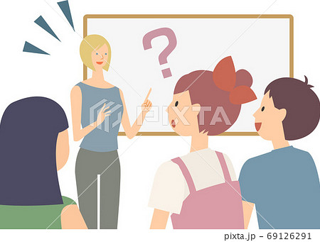 英会話教室に通う子供のイラスト 習い事のベクターイラストのイラスト素材 英会話教室に通う子供のイラスト 習い事のベクターイラストのイラスト素材