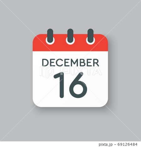 Calendar icon day 16 December, template icon day Calendar icon day 16 December, template icon day 69126484