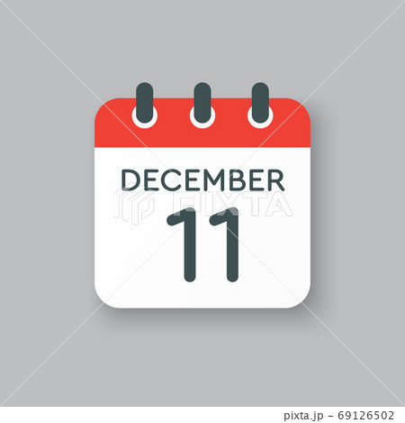 Calendar icon day 11 December, template icon day 69126502