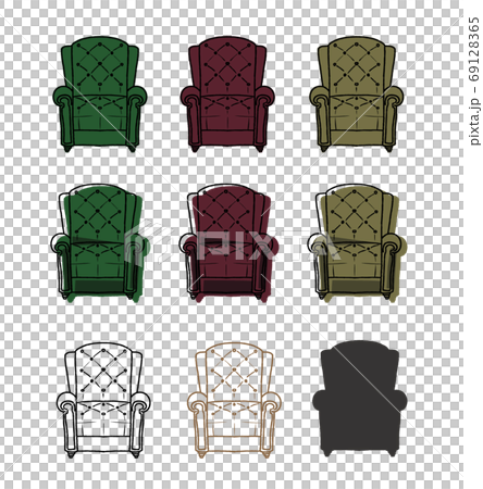 高級椅子詰め合わせ　素材 69128365