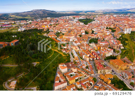 Aerial view on the city Soria. Spain Aerial view on the city Soria. Spain 69129476