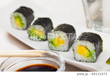 Appetizing Maki with avocado 69131073