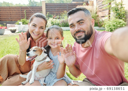 Young Family With Dog Young Family With Dog 69138651
