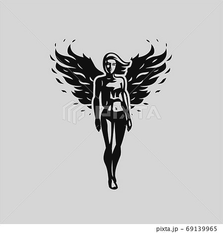 A woman angel with wings  69139965