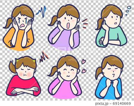 Various facial expressions 69140669