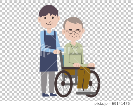 Nursing home helper male - Stock Illustration [69141476] - PIXTA