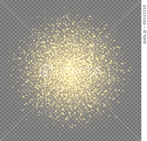 Golden sparkles, abstract luminous particles, yellow stardust explosion. Flying Christmas glares and sparks. Golden sparkles, abstract luminous particles, yellow stardust explosion. Flying Christmas glares and sparks. 69143230