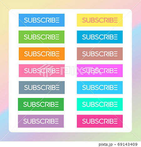 Pastel Colors Subscribe Button For TV Channel or Social Media Pastel Colors Subscribe Button For TV Channel or Social Media 69143409