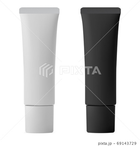 Cream tube mockup. Cosmetic package isolated white Cream tube mockup. Cosmetic package isolated white 69143729