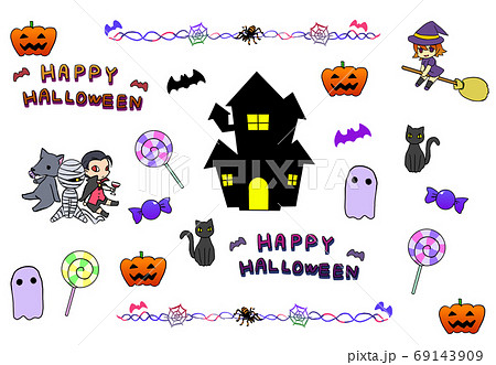 ハロウィンイラスト素材集 69143909