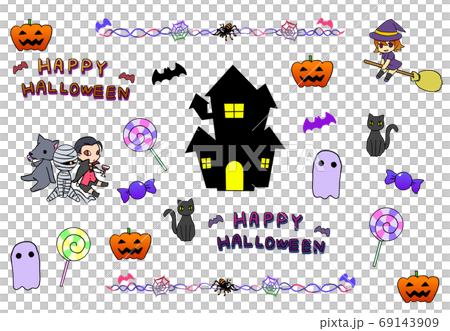 ハロウィンイラスト素材集 69143909