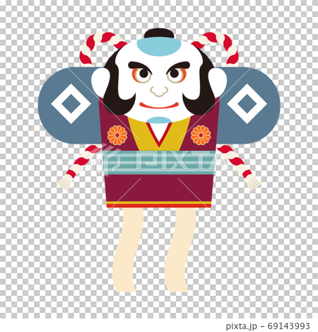 奴凧　やっこだこ　お正月イラスト素材 69143993