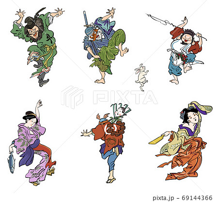 踊る浮世絵セット 69144366