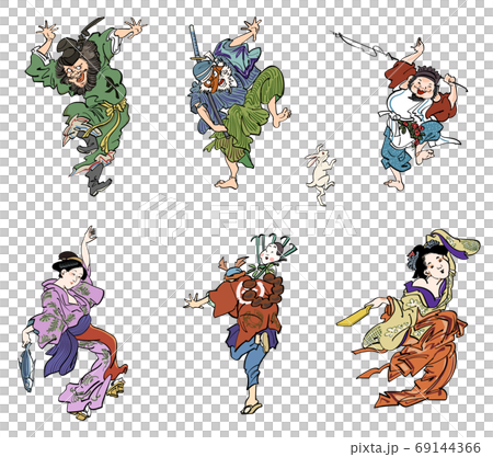 踊る浮世絵セット 69144366
