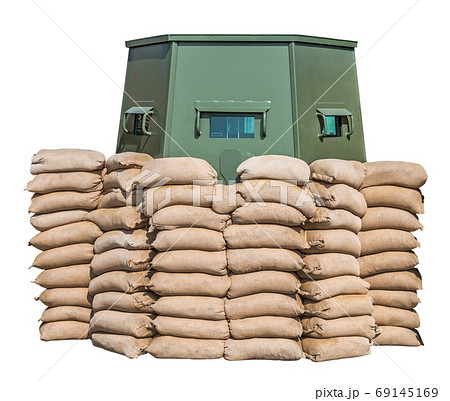 military pillbox made of modern materials with armor protection 69145169