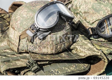 military ammunition and combat equipment of a soldier 69145220