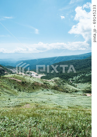 毛無山から望む小串硫黄鉱山跡 毛無山から望む小串硫黄鉱山跡 69145233
