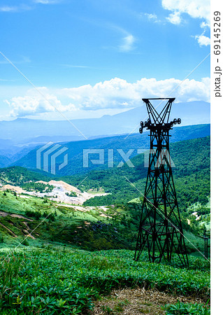 毛無山から望む小串硫黄鉱山跡 毛無山から望む小串硫黄鉱山跡 69145269