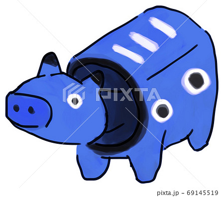 青色の赤べこ 69145519