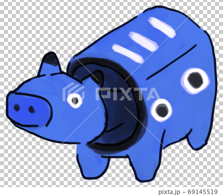 青色の赤べこ 69145519