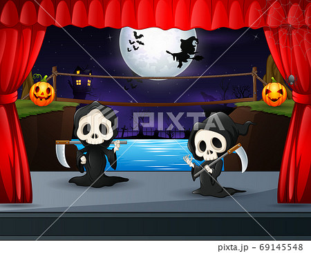 Two grim reaper performing on stage 69145548