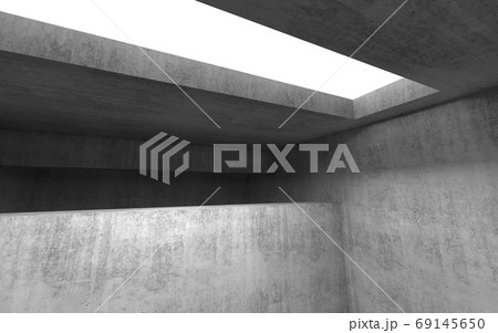 Abstract empty 3d concrete interior background. Abstract empty 3d concrete interior background. 69145650