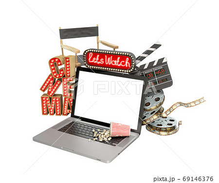 Online theatre cinema had light concept nave lets watch cinema 3 69146376