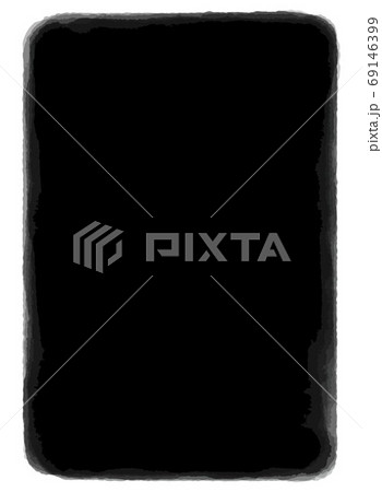 Grunge black and white vector texture. Hand drawn frame template. Old paper. Dark spot substrate for your design. Dust, scretches, stamp texture. Easy to use abstract vintage effect with noise and 69146399