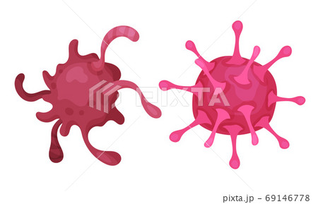 Virus and Microbes of Different Shape with Flagella Vector Set Virus and Microbes of Different Shape with Flagella Vector Set 69146778