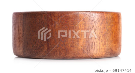 Wooden bowl on white background Wooden bowl on white background 69147414