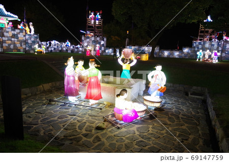 韓国 晋州南江流灯祭 晋州城 韓国 晋州南江流灯祭 晋州城 69147759