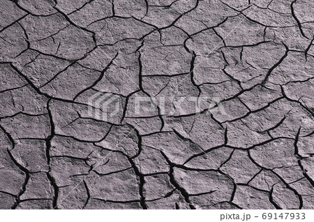 Dried and cracked land in the dry season. natural background and 69147933