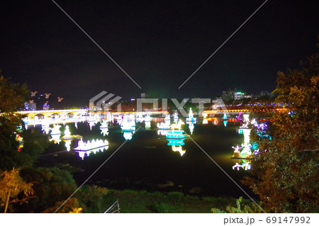 韓国 晋州南江流灯祭 韓国 晋州南江流灯祭 69147992
