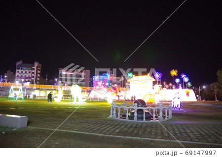 韓国 晋州南江流灯祭 韓国 晋州南江流灯祭 69147997
