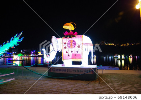 韓国 晋州南江流灯祭 韓国 晋州南江流灯祭 69148006